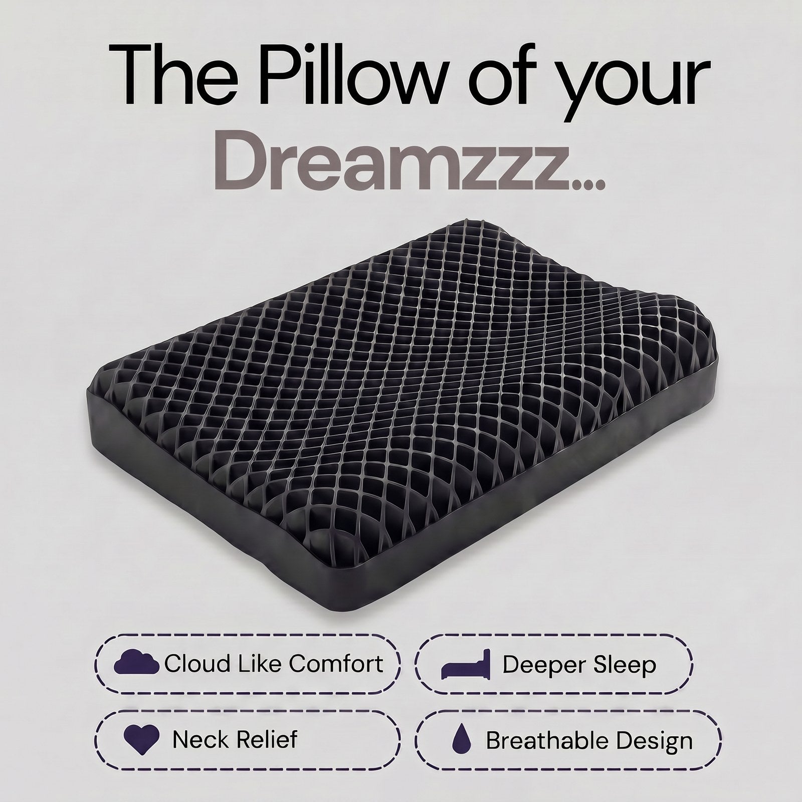 Boo's Dream Pillow honeycomb grid design