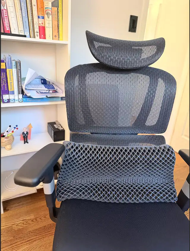 Boo's Dream Pillow used on an office chair